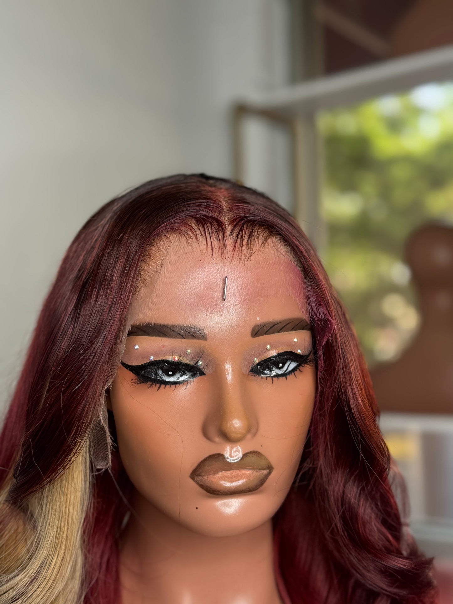 Asia - 24” Burgundy Hd Lace Frontal a unit